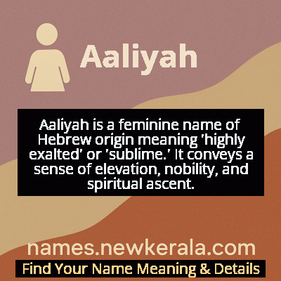 Aaliyah Name Meaning and Origin