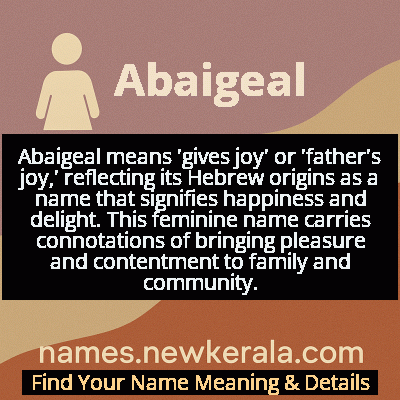 Abaigeal Name Meaning and Origin