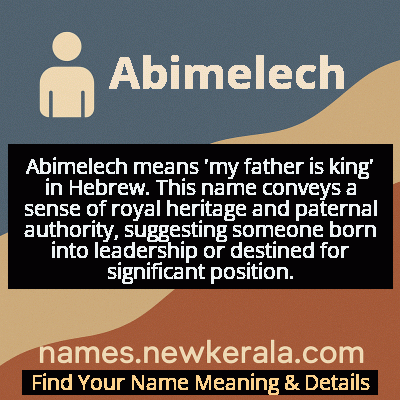 Abimelech Name Meaning and Origin
