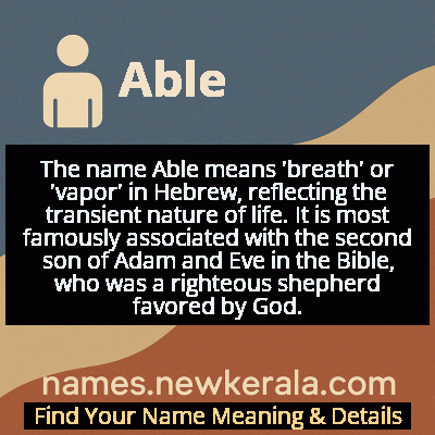 Able Name Meaning and Origin