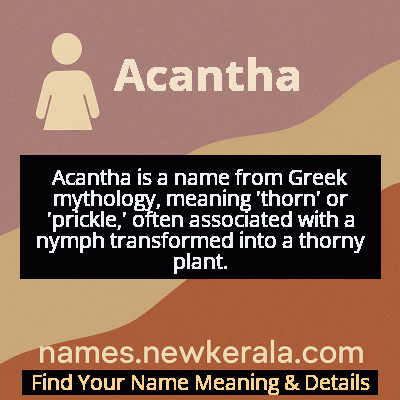 Acantha Name Meaning and Origin