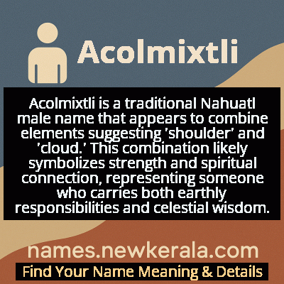 Acolmixtli Name Meaning and Origin