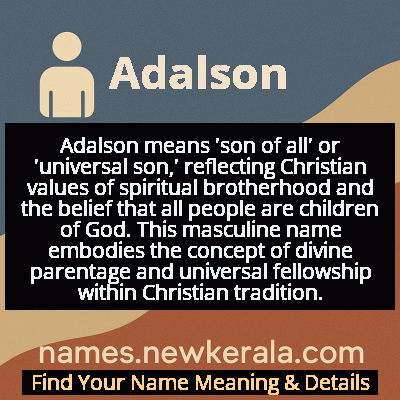 Adalson Name Meaning and Origin