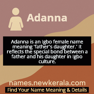 Adanna Name Meaning and Origin