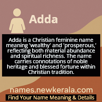 Adda Name Meaning and Origin