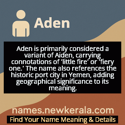 Aden Name Meaning and Origin