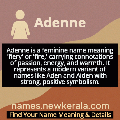 Adenne Name Meaning and Origin