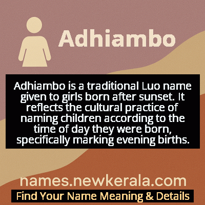 Adhiambo Name Meaning and Origin