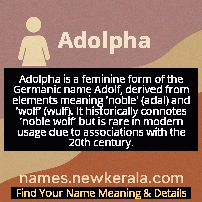 Adolpha Name Meaning and Origin