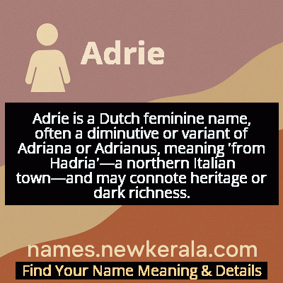 Adrie Name Meaning and Origin