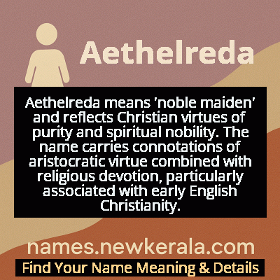 Aethelreda Name Meaning and Origin