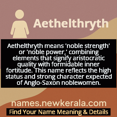 Aethelthryth Name Meaning and Origin