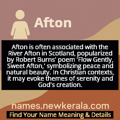 Afton Name Meaning and Origin