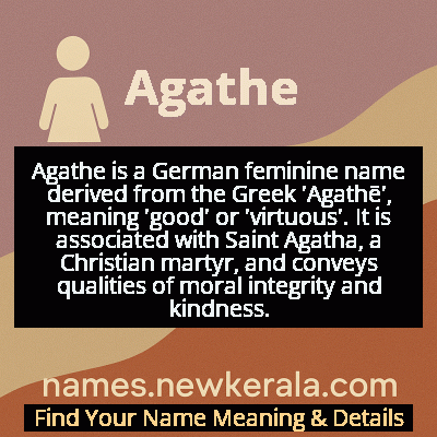 Agathe Name Meaning and Origin