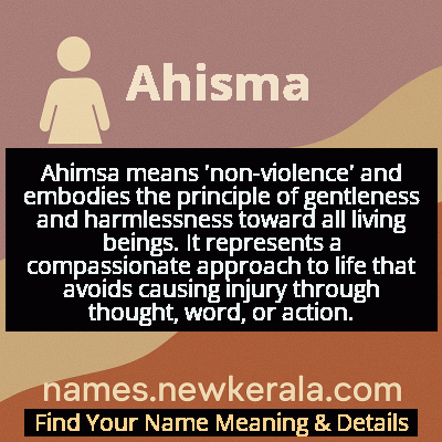 Ahisma Name Meaning and Origin
