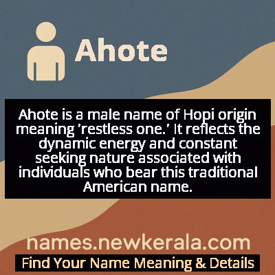Ahote Name Meaning and Origin