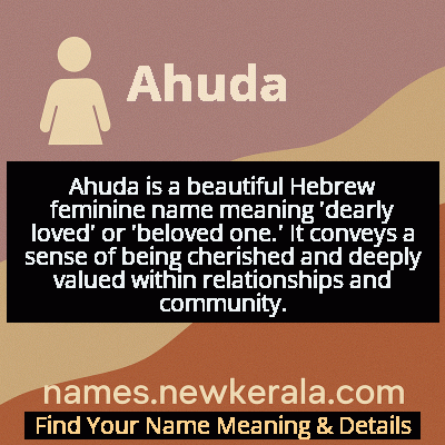 Ahuda Name Meaning and Origin