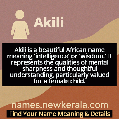 Akili Name Meaning and Origin
