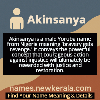 Akinsanya Name Meaning and Origin