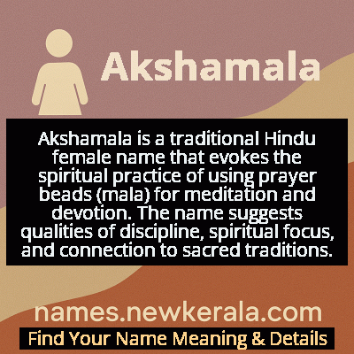 Akshamala Name Meaning and Origin