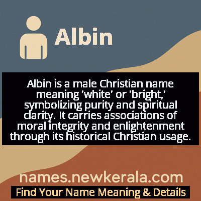 Albin Name Meaning and Origin