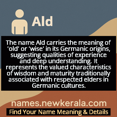 Ald Name Meaning and Origin