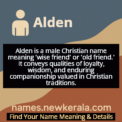 Alden Name Meaning and Origin