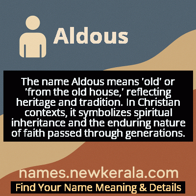 Aldous Name Meaning and Origin