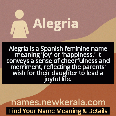 Alegria Name Meaning and Origin