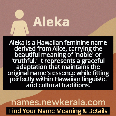 Aleka Name Meaning and Origin