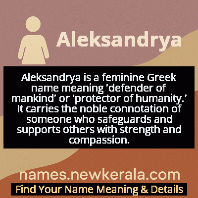 Aleksandrya Name Meaning and Origin