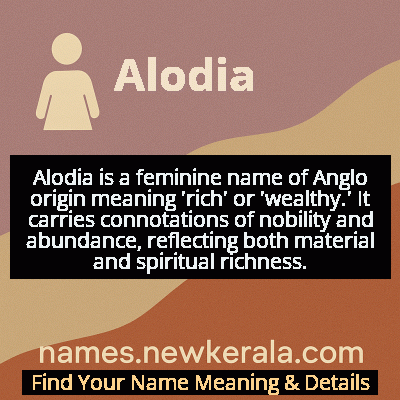 Alodia Name Meaning and Origin