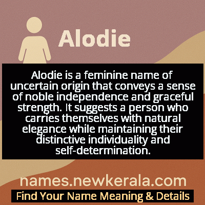 Alodie Name Meaning and Origin