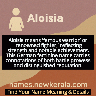 Aloisia Name Meaning and Origin