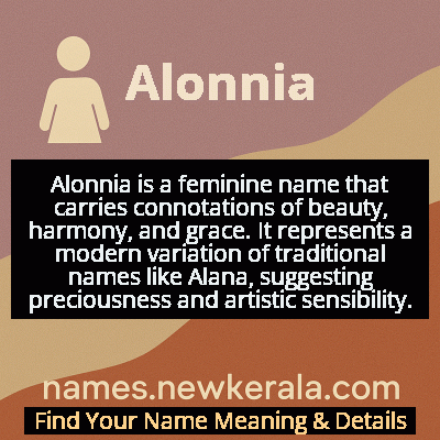 Alonnia Name Meaning and Origin
