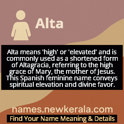 Alta Name Meaning and Origin