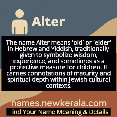 Alter Name Meaning and Origin