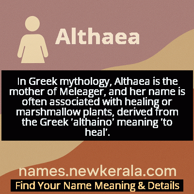 Althaea Name Meaning and Origin