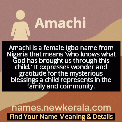 Amachi Name Meaning and Origin
