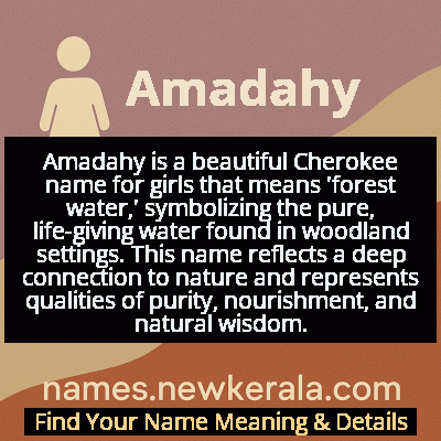 Amadahy Name Meaning and Origin