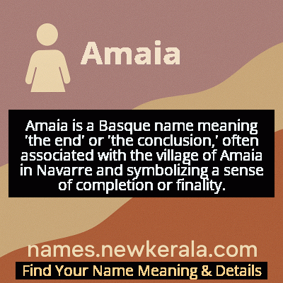 Amaia Name Meaning and Origin