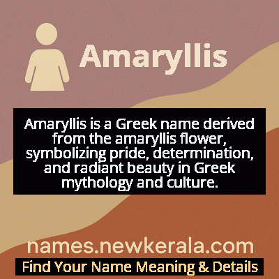 Amaryllis Name Meaning and Origin