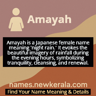 Amayah Name Meaning and Origin
