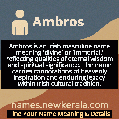Ambros Name Meaning and Origin
