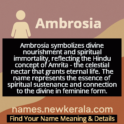 Ambrosia Name Meaning and Origin