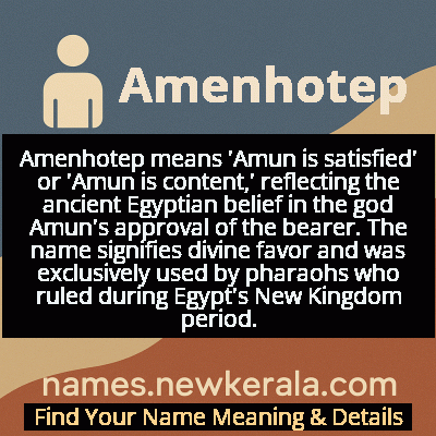 Amenhotep Name Meaning and Origin