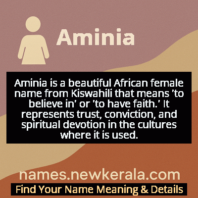 Aminia Name Meaning and Origin