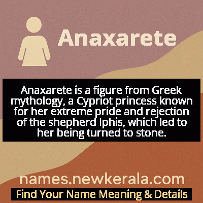 Anaxarete Name Meaning and Origin