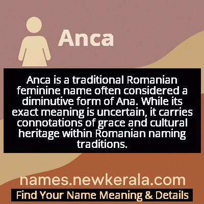 Anca Name Meaning and Origin