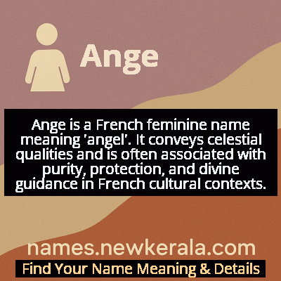 Ange Name Meaning and Origin
